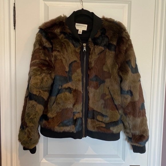 Gorgeous MARRAKECH (mcmcc) Camo faux fur jacket! Never been worn! - Picture 1 of 6